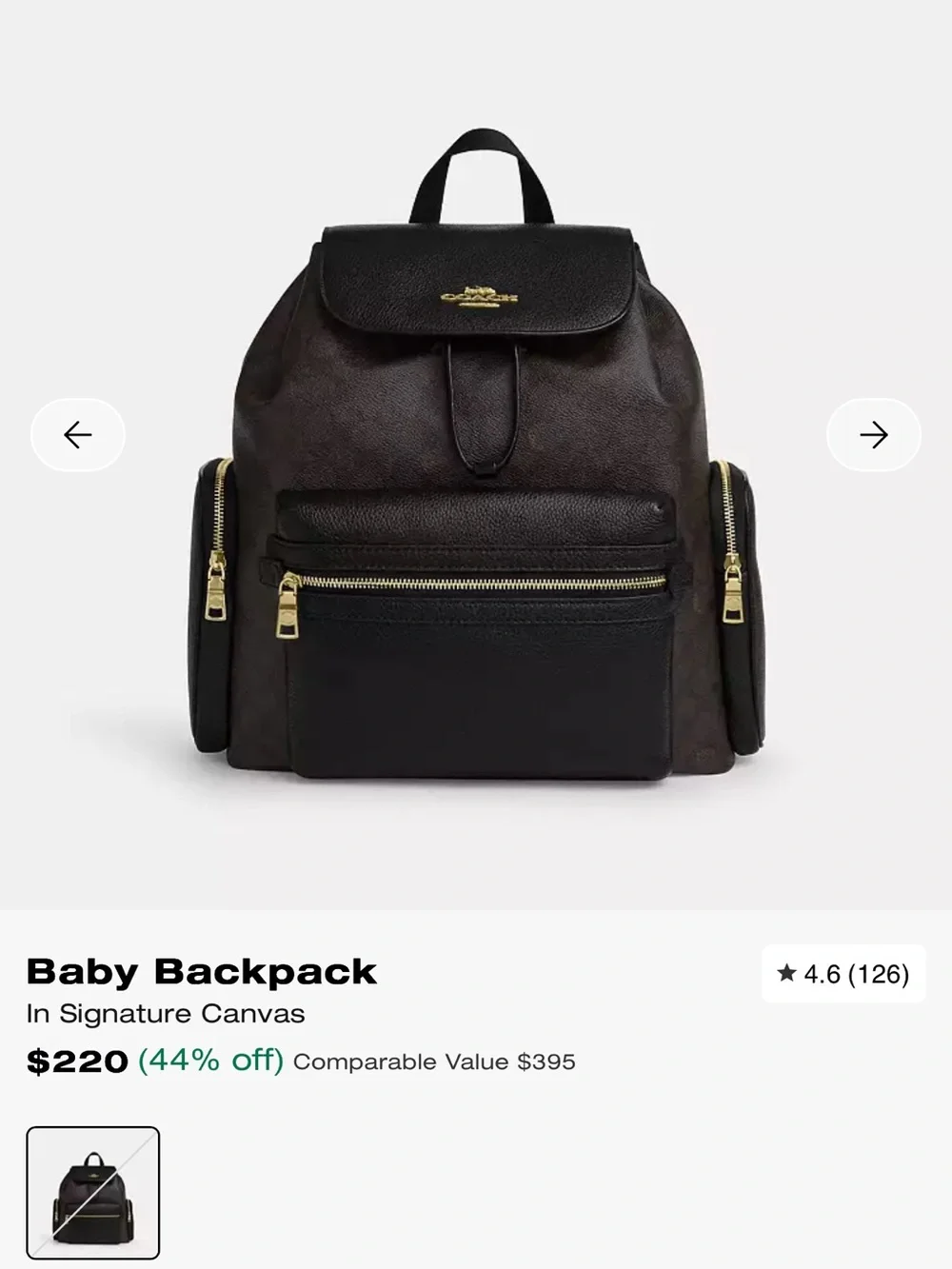 Coach Jordan Signature Canvas Backpack Brown/Black Leather | Style H2248-C7231